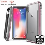 X-Doria Defense Shield - Etui aluminiowe iPhone Xs Max (Drop test 3m) (Rose Gold/Clear)