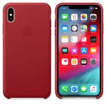 Apple Leather Case - Skórzane etui iPhone Xs Max (czerwony) (PRODUCT)RED
