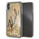 Karl Lagerfeld Signature Glitter Case - Etui iPhone Xs Max (Gold Glitter)