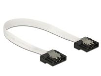 DeLOCK Kabel SATA FLEXI 6 Gb/s o dł. 10 cm, biały, metalowe zaciski
