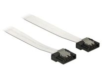 DeLOCK Kabel SATA FLEXI 6 Gb/s o dł. 100 cm, biały, metalowe zaciski
