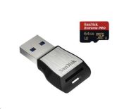 SanDisk EXTREME PRO microSDXC 64 GB 275MB/s Class 10 U3 UHS-II + adapter USB 3.0