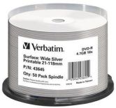 Verbatim DVD-R [ spindle 50 , 4.7GB , 16x , do nadruku wide silver ]
