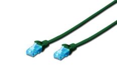 Digitus Kabel patch cord UTP, CAT.5E, zielony, 0.25m, 15 LGW