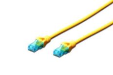 Digitus Kabel patch cord UTP, CAT.5E, żółty, 0.25m, 15 LGW