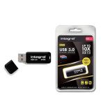 Integral Flashdrive NOIR 64GB USB3.0 110/20 MB/s r/w