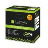 Techly TechlyPro Kabel instalacyjny skrętka UTP Cat5e 4x2 drut 100% miedź 305m szary