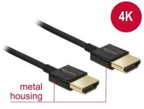DeLOCK Kabel High Speed HDMI with Ethernet HDMI AM > HDMI AM 3D 4K 0.25m Slim