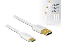 DeLOCK Kabel danych i szybkiego ładowania USB 2.0 (AM)>Micro(BM) zestaw 3 części