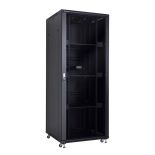 Linkbasic szafa stojąca rack 19'' 42U 800x800mm czarna (drzwi przednie szklane)