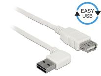 DeLOCK Kabel USB AM-AF 2.0 2m Biały Kątowy Lewo/Prawo USB-A Easy-USB