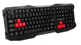 Esperanza EGK101R ROOK - Klawiatura GAMING USB - CZARNO-CZERWONA