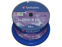 Verbatim DVD+R DL [ spindle 50 , 8,5GB , 8x , matt silver surface ]