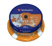 Verbatim DVD-R [ cake box 25 , 4.7GB , 16x , do nadruku Wide ]