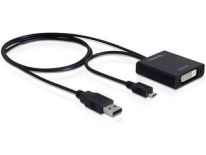 DeLOCK adapter MHL(M) -> DVI(F) + MICRO USB(BF) (smartfon do TV HD + zasilanie)