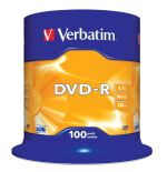 Verbatim DVD-R [ cake box 100 , 4.7GB , 16x , matte silver ]