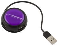 Esperanza Hub USB Esperanza EA135V YOYO 4xUSB 2.0 czarno-fioletowy