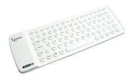 Genius elastyczna silikonowa mini klawiatura Bluetooth, USB, US layuot, Biała