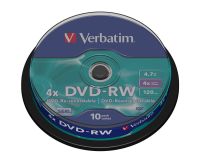 Verbatim DVD-RW [ cake box 10 , 4.7GB , 4x ]