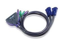 Aten 2 PORT KVM SWITCH FOR PS2 W/1.2M CABLE.