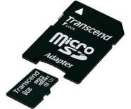 Transcend karta pamięci Micro SDHC 8GB Class 10 UHS-I + adapter SD ( Full HD )