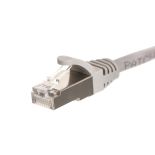 Netrack patchcord RJ45, osłonka zalewana, kat. 5e FTP, 15m szary