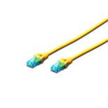 Digitus Kabel patch cord UTP, CAT.5E, żółty, 0.5m, 15 LGW