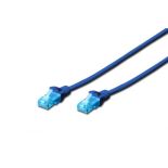 Digitus Kabel patch cord UTP, CAT.5E, niebieski, 1m, 15 LGW