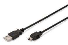 Assmann Kabel USB 2.0 HighSpeedCanonTyp USB A/miniUSB B (5pin) M/M czarny 1m