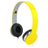 LogiLink Stylowe słuchawki stereo z mikrofonem, żółte