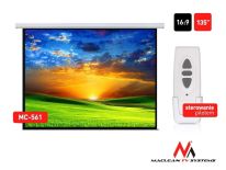 Maclean MC-561 Ekran projekcyjny elektryczny 135'' 16:9 300x168 cm