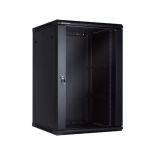 Linkbasic szafa wisząca rack 19'' 18U 600x600mm czarna (drzwi przednie szklane)