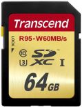 Transcend karta pamięci SDXC 64GB Class10 UHS-I U3 (read/write: 95/60MB/s)