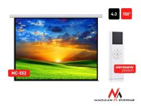 Maclean MC-552 Ekran projekcyjny elektryczny 150 4:3 300x220 cm