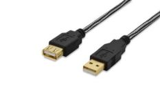 ednet Kabel przedłużający USB2.0 Typ USB A/USB B, M/Ż czarny 1,8m blister premium