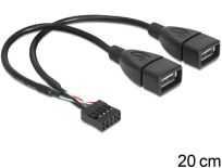 DeLOCK kabel USB AFX2 2.0 -> 2x Pin Header 20cm