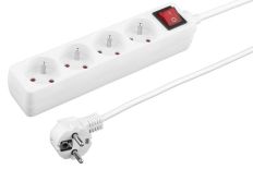 Esperanza Listwa zasilająca antyp. 4 gniazda 1,5m UZ WŁ Biała