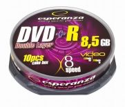 Esperanza 1245 - DVD+R Double Layer [ cake box 10 , 8,5 GB , 8x ]