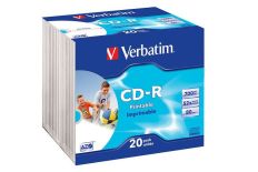 Verbatim CD-R 700MB/80min AZO Printable (slim case, 20szt)
