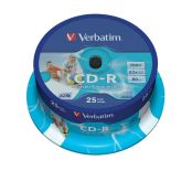 Verbatim CD-R [ cake box 25 , 700MB , 52x , do nadruku Retail , DataLife+ AZO ]