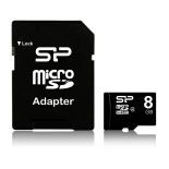 Silicon-Power Karta pamięci MicroSDHC Silicon Power 8GB Class 4 + adapter