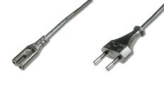 Assmann Kabel połączeniowy zasilający Typ Euro (CEE 7/16)/IEC C7, M/Ż czarny1,8m