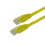 4World patchcord RJ45, osłonka zalewana, kat. 5e UTP, 3m, żółty