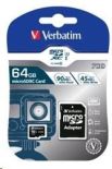 Verbatim Pro U3 Micro SecureDigital SDXC 64GB + SD Adaptér