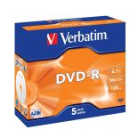 Verbatim DVD-R 4.7GB 16x (jewel case, 5szt)
