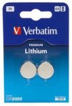 Verbatim Lithium Battery CR2025 3V 2 Pack