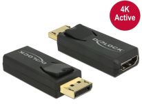 DeLOCK Adapter Displayport 1.2 męski > HDMI żeński 4K aktywne czarny