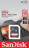 SanDisk karta pamięci Ultra SDHC 32GB Class 10 UHS-I, Odczyt: do 48MB/s