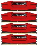 GSkill RipjawsV DDR4 4x16GB 2400MHz CL15-15-15 XMP2 Red