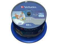 Verbatim BluRay BD-R SL DATALIFE [ Spindle 50 , 25GB , 6x [WIDE PRINTABLE NO ID]